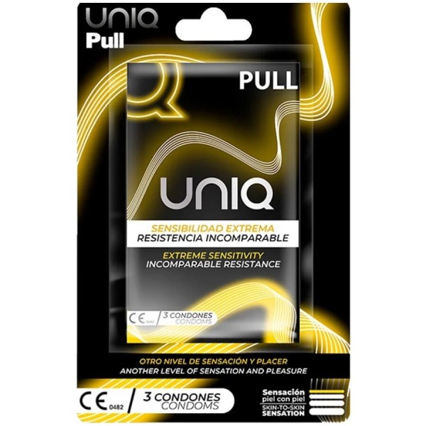 UNIQ - PULL PRESERVATIFS SANS LATEX AVEC BANDES 3 UNITES UNIQ