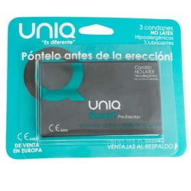 UNIQ - PRESERVATIVOS SMART PREERECCIÓN SIN LÁTEX 3 UNIDADES UNIQ 