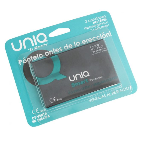 UNIQ - SMART LATEX FREE PRE-ERECTION CONDOMS 3 UNITS UNIQ - Sans latex