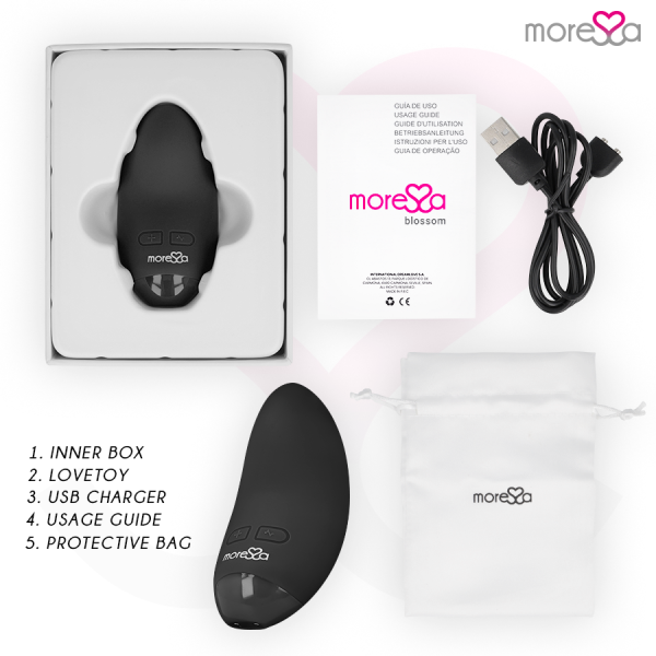 Moressa - Vibrateur Blossom Noir – Mini-vibrateurs