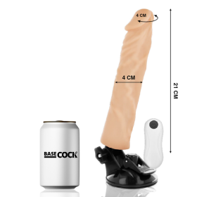 Basecock - Vibrador Realista Control Remoto Natural 21 CM -O- 4 C