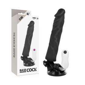 Basecock - Vibrateur Réaliste Télécommande Noir 21 CM -O- 4 CM