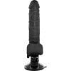 Basecock - Vibrador de controle remoto realista preto 18,5 CM -O- 4CM