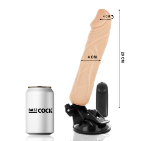 Basecock - Vibrador de controle remoto natural realista 20 CM -O- 4 CM