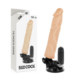 Basecock - Vibrateur Réaliste Télécommande Naturel 21 CM -O- 4 CM