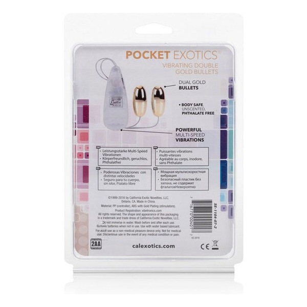 Calexotics - Bolas Vibradoras DUO GOLD – Para clítoris