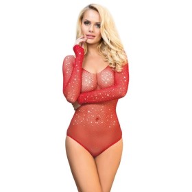 SUBBLIME - 952303 BODY SHINY GRILL AVEC ÉPAULES DÉNUDÉES MANCHES LONGUES ROUGE TAILLE UNIQUE SUBBLIME BODIES