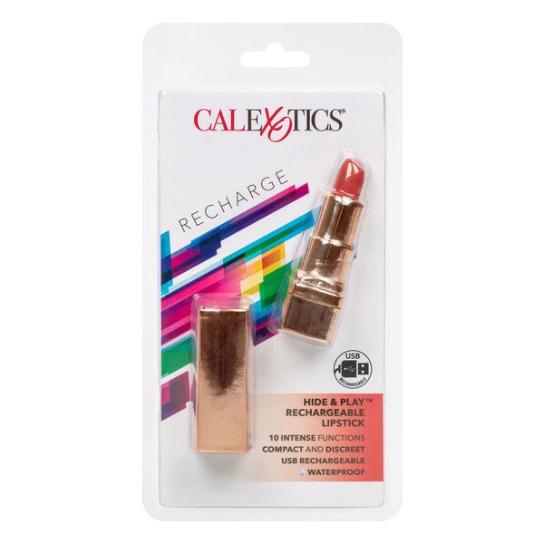 Calexotics - Labial Recargable Bala Hide & Play Rojo