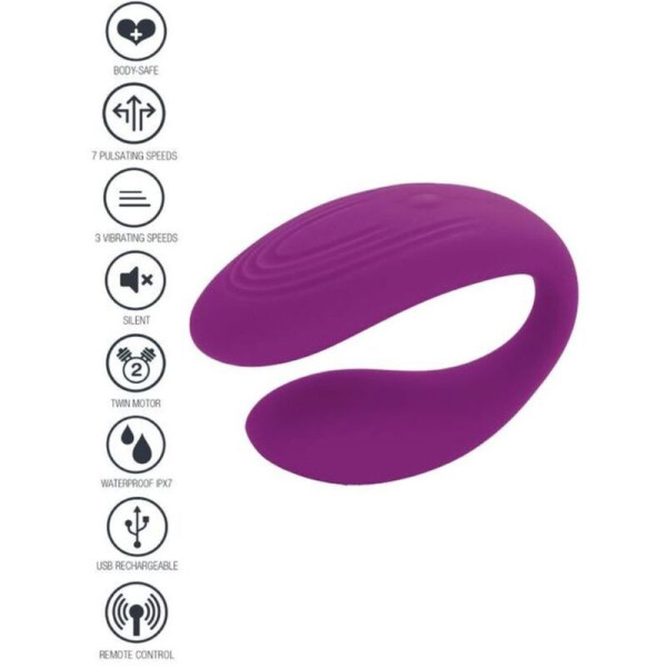 Vibromasseur Bound Love Couples Violet - Livraison Discrète & Pas Cher