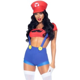 LEG AVENUE - SEXY MARIO BROS TRAJE VERMELHO/AZUL M LEG AVENUE TRAJES