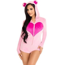 LEG AVENUE - URSO DE PELUCHE ROSA VELVET BODYSUIT M LEG AVENUE SUITS