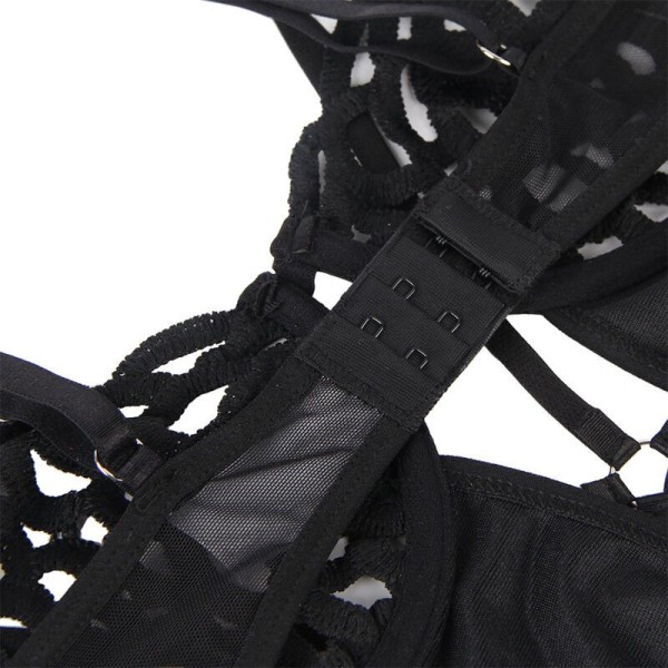 SUBBLIME - 954055 BODY SEXY EN DENTELLE NOIR S/M SUBBLIME BODYSTOCKINGS