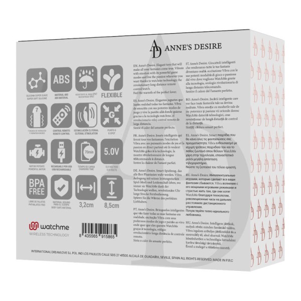 Anne's Desire - Dual Pleasure Tecnolog A Watchme Noir/or