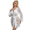 SUBBLIME - 954369 CHEMISE DE NUIT À MANCHES LONGUES À MOTIF FLORAL BLANC S/M SUBBLIME BABYDOLLS