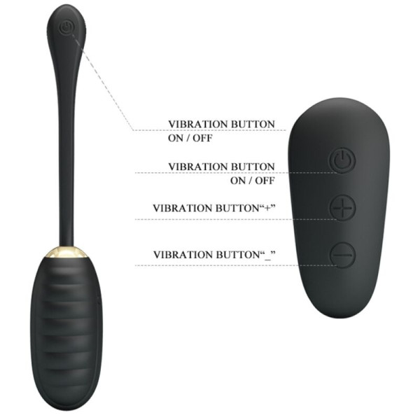 Œuf Vibrant Rechargeable Luxe Noir - Livraison Discrète | Pretty Love