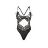 SUBBLIME - 955212 BODY TRANSPARENT AVEC DENTELLE CREUSE NOIRE S/M SUBBLIME BODIES