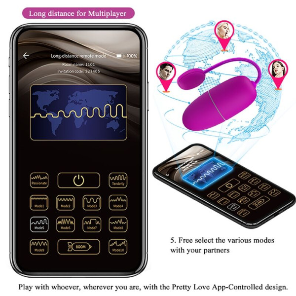 Oeuf Vibrant PRETTY LOVE - Contrôle App | Livraison Discrète