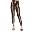 LEG AVENUE - BAS OPAQUES SANS COUTURE ET SANS BRETELLES NOIRS LEG AVENUE HOSIERY