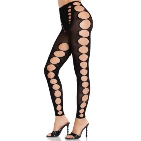 LEG AVENUE - BAS OPAQUES SANS COUTURE ET SANS BRETELLES NOIRS LEG AVENUE HOSIERY