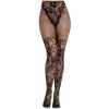 LEG AVENUE - BAS EN DENTELLE DAHLIA AVEC DÉTAIL EN FILET NOIR LEG AVENUE HOSIERY