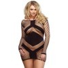 LEG AVENUE - MINIROBE LONGUE MANCHES NOIRE GRANDE TAILLE 1X/2X LEG AVENUE DRESSES