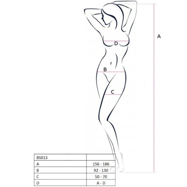 PASSION - FEMME BS013 BODYSTOCKING NOIR TAILLE UNIQUE PASSION WOMAN BODYSTOCKINGS