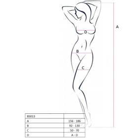PASSION - FEMME BS013 BODYSTOCKING ROUGE TAILLE UNIQUE PASSION WOMAN BODYSTOCKINGS