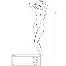 PASSION - FEMME BS016 BODYSTOCKING BLANC TAILLE UNIQUE PASSION WOMAN BODYSTOCKINGS