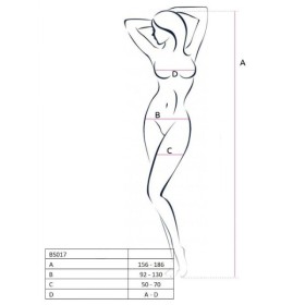 PASSION - FEMME BS017 BODYSTOCKING NOIR TAILLE UNIQUE PASSION WOMAN BODYSTOCKINGS