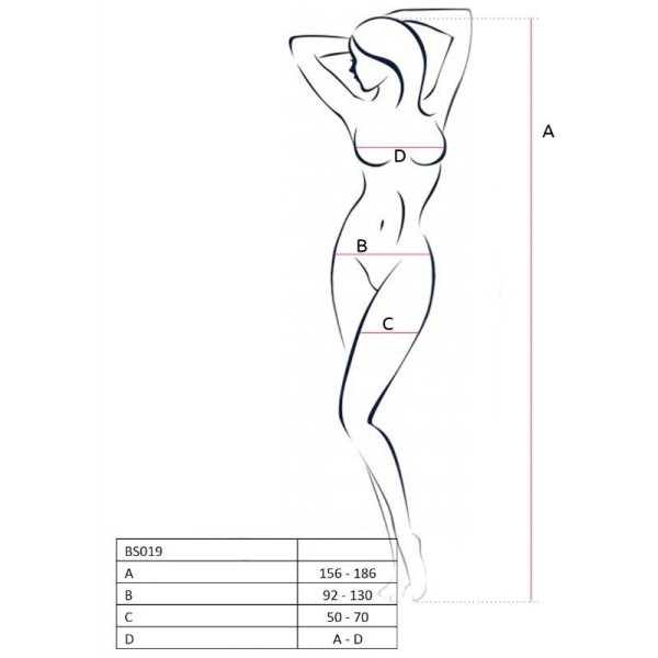 PASSION - FEMME BS019 BODYSTOCKING BLANC TAILLE UNIQUE PASSION WOMAN BODYSTOCKINGS