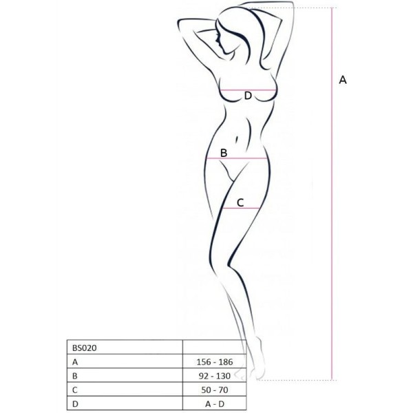 PASSION - FEMME BS020 BODYSTOCKING NOIR TAILLE UNIQUE PASSION WOMAN BODYSTOCKINGS