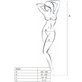 PASSION - FEMME BS024 BODYSTOCKING BLANC TAILLE UNIQUE PASSION WOMAN BODYSTOCKINGS