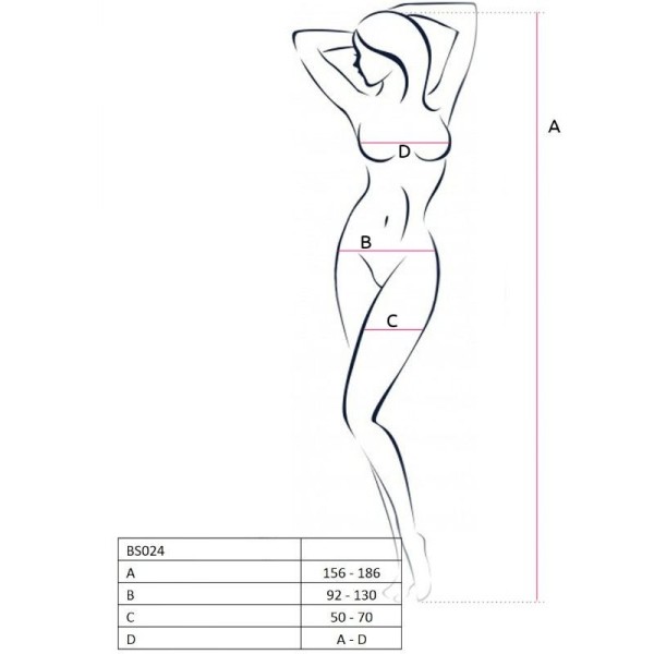 PASSION - FEMME BS024 BODYSTOCKING BLANC TAILLE UNIQUE PASSION WOMAN BODYSTOCKINGS