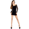 PASSION - FEMME BS025 BODYSTOCKING NOIR STYLE ROBE TAILLE UNIQUE PASSION WOMAN BODYSTOCKINGS
