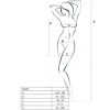 PASSION - FEMME BS026 BODYSTOCKING BLANC STYLE ROBE TAILLE UNIQUE PASSION WOMAN BODYSTOCKINGS