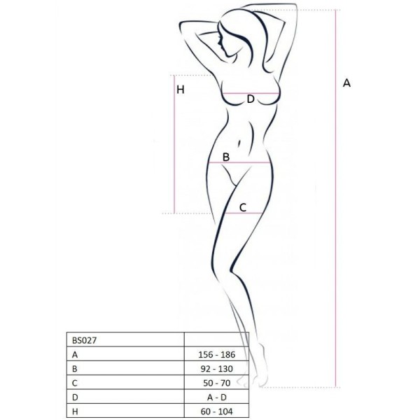 PASSION - FEMME BS027 BODYSTOCKING STYLE ROBE NOIR TAILLE UNIQUE PASSION WOMAN BODYSTOCKINGS
