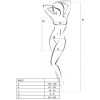 PASSION - FEMME BS027 BODYSTOCKING BLANC STYLE ROBE TAILLE UNIQUE PASSION WOMAN BODYSTOCKINGS