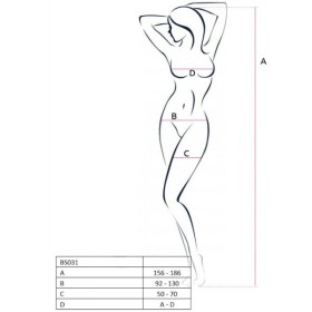 PASSION - FEMME BS031 BODYSTOCKING BLANC TAILLE UNIQUE PASSION WOMAN BODYSTOCKINGS