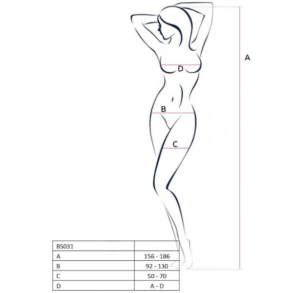 PASSION - FEMME BS031 BODYSTOCKING ROUGE TAILLE UNIQUE PASSION WOMAN BODYSTOCKINGS