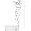 PASSION - FEMME BS032 BODYSTOCKING ROUGE TAILLE UNIQUE PASSION WOMAN