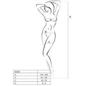 PASSION - FEMME BS038 BODYSTOCKING BLANC TAILLE UNIQUE PASSION WOMAN