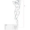 PASSION - FEMME BS038 BODYSTOCKING BLANC TAILLE UNIQUE PASSION WOMAN