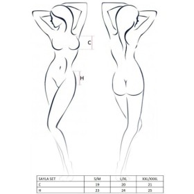 PASSION - ENSEMBLE FEMME SAYLA NOIR TAILLE L/XL PASSION WOMAN SETS