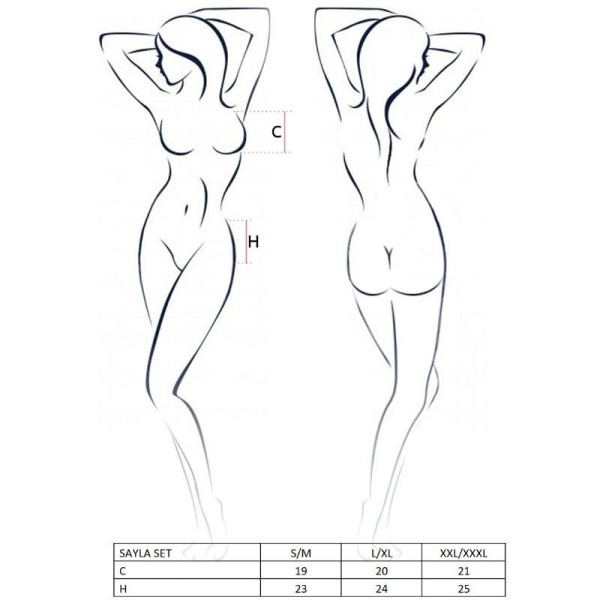 PASSION - ENSEMBLE FEMME SAYLA NOIR TAILLE L/XL PASSION WOMAN SETS