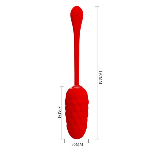 Oeuf Vibrant Texture Marine Rouge - Qualité Premium PRETTY LOVE
