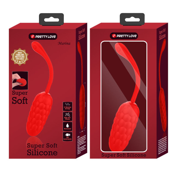 Oeuf Vibrant Texture Marine Rouge - Qualité Premium PRETTY LOVE