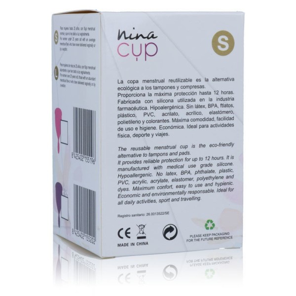 NINA KIKÍ - COPA MENSTRUAL ROSA - TALLA S NINA KIKÍ