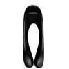 Satisfyer - Vibrador de dedo Candy Cane Negro – Para clítoris