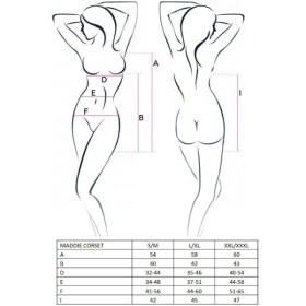 PASSION - FEMME MADDIE CORSET NOIR TAILLE S/M PASSION WOMAN CORSETS