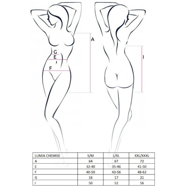 PASSION - FEMME CHEMISE LUMIA NOIRE TAILLE S/M PASSION WOMAN CHEMISE